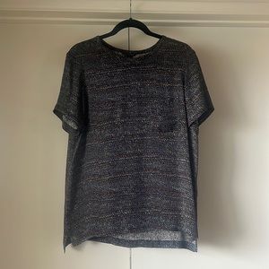 Theory silk printed blouse